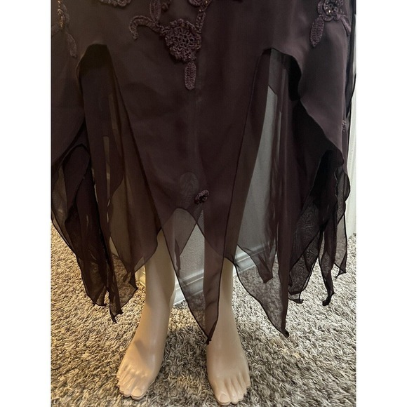 Kroshetta Papillon Womens Beaded Crochet Gown Large Hand Made Embroidered‎ - Picture 10 of 16